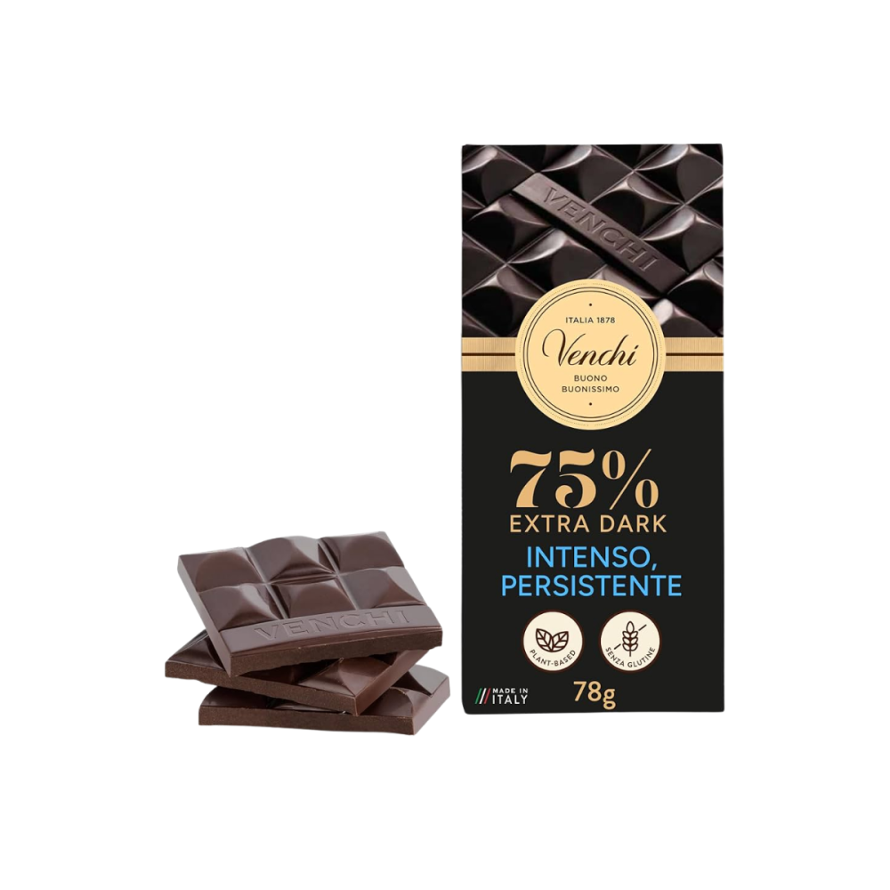 Venchi,75% Extra Darkchocolate Bar 78 G 24Pcs