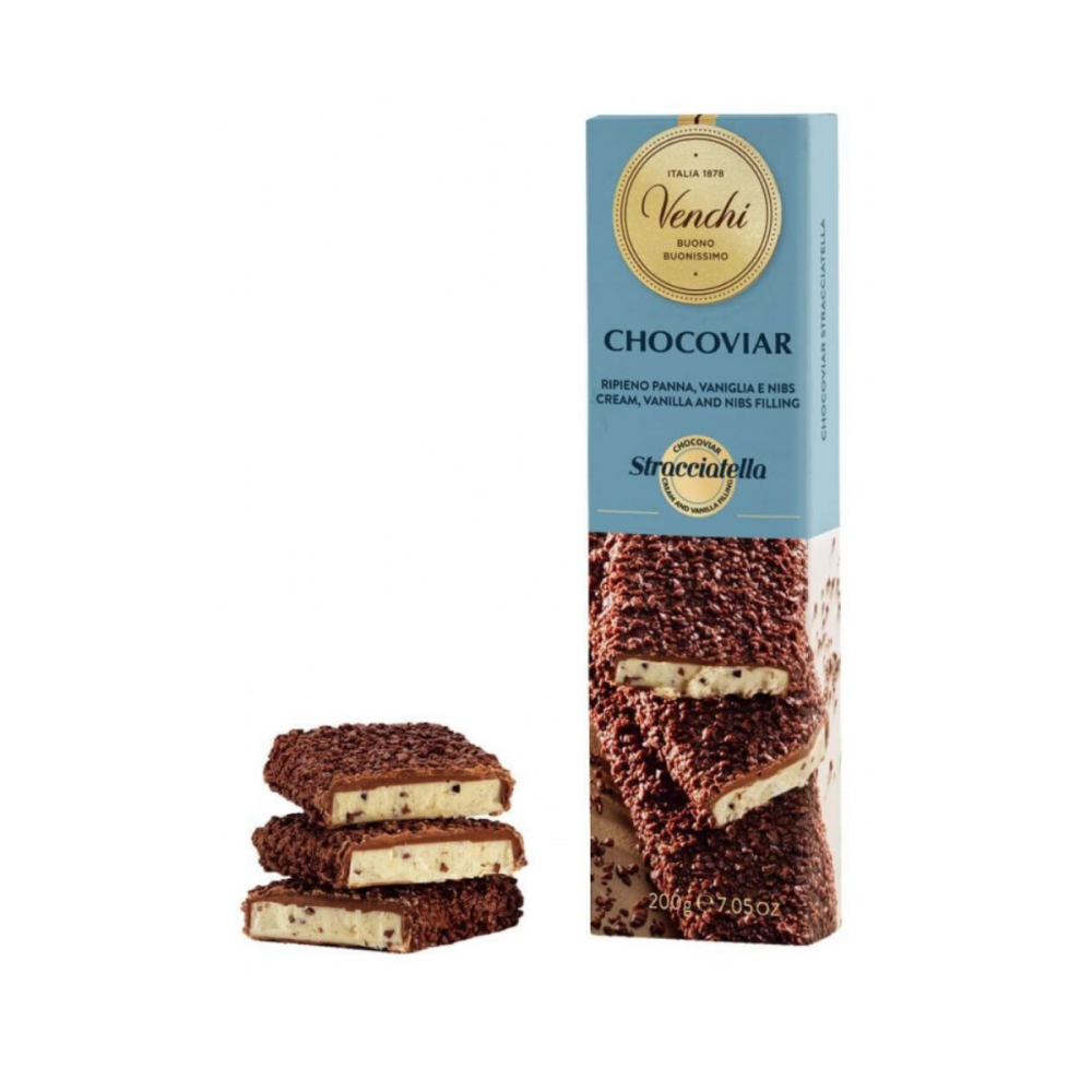 Venchi,Chocoviar Stracciatella Soft Bar 200G 12 Pc