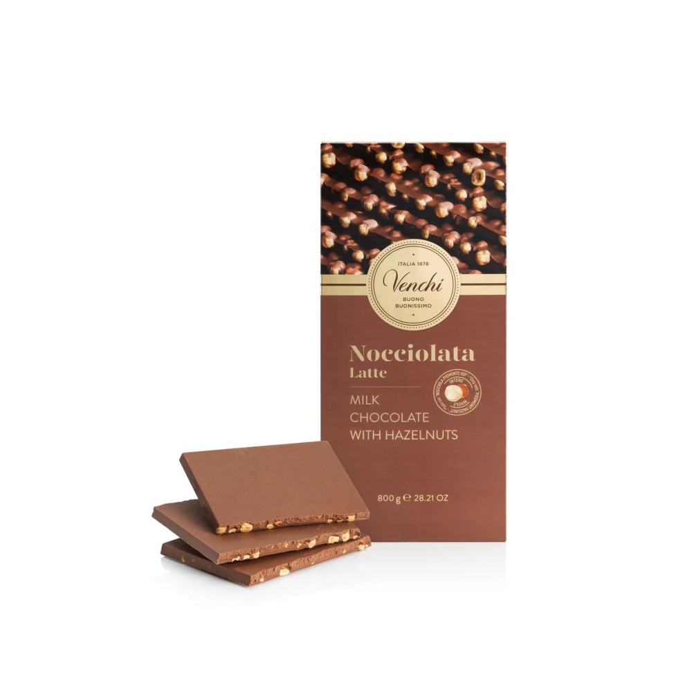 Venchi Milk Chocolate With Hazelnut Maxi Bar G 800